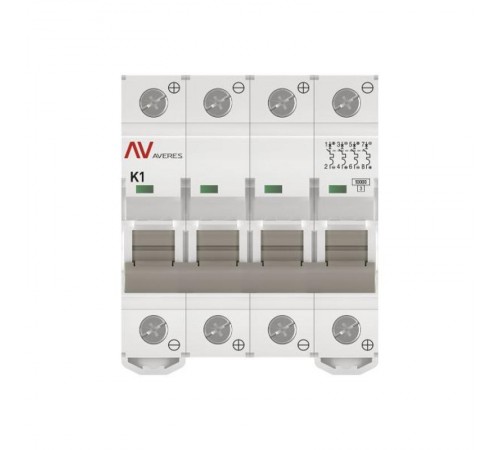 Выключатель автоматический AV-10 DC 4P 1A (K) 10kA AVERES  mcb10-DC-4-01K-av  EKF
