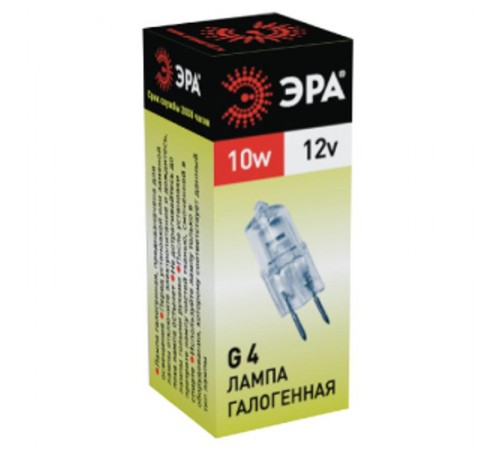 Лампа галогенная капсульная 10Вт 12В G4 JC  C0027367  ЭРА