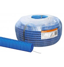 Труба гофрированная ПНД d 20 с зондом (100 м) легкая синяя  SQ0413-0022  TDM