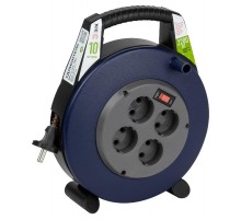 Удлинитель силовой BPx-4-2x1-10m в закрытом корпусе без заземления с выключателем 4 розетки 10м ПВС 2x1мм2 10А  Б0052926  ЭРА