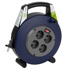 Удлинитель силовой BPx-4-2x1-10m в закрытом корпусе без заземления с выключателем 4 розетки 10м ПВС 2x1мм2 10А  Б0052926  ЭРА