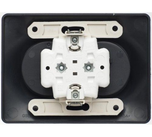Glossa Шоколад Розетка 2-ая без заземления, 16А (в сборе)  GSL000820  SE