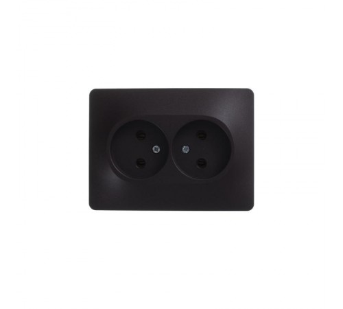 Glossa Шоколад Розетка 2-ая без заземления, 16А (в сборе)  GSL000820  SE