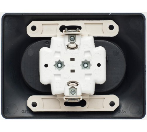 Glossa Шоколад Розетка 2-ая без заземления, 16А (в сборе)  GSL000820  SE