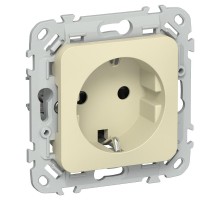 FLITE Розетка с заземлением со шторками быстрозажимные клеммы 16А РСш11-1-ФлН навахо  FI-R14-16-1-K87  IEK