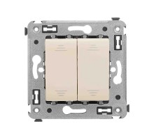 Инвертор двухклавишный в стену, "Avanti", "Ванильная дымка"  4405124  DKC