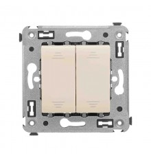 Инвертор двухклавишный в стену, "Avanti", "Ванильная дымка"  4405124  DKC
