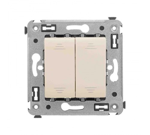 Инвертор двухклавишный в стену, "Avanti", "Ванильная дымка"  4405124  DKC