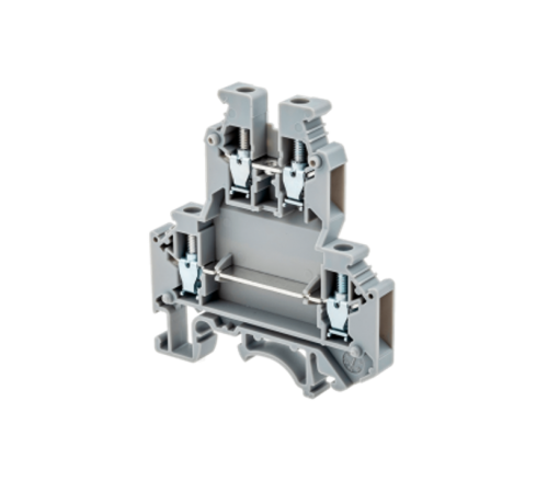 Клемма винтовая двухуровневая, 4 мм2, серая MTU-D4  57473  ОВЕН