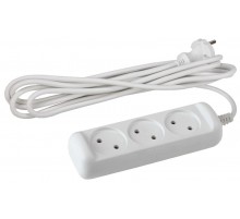 Удлинитель Россия UX(6)-3-1,5m Удлин-ль без зазeмл., 2х0.75мм2, ПВС, 3гн, 1,5м  Б0038567  ЭРА