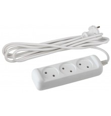 Удлинитель Россия UX(6)-3-1,5m Удлин-ль без зазeмл., 2х0.75мм2, ПВС, 3гн, 1,5м  Б0038567  ЭРА