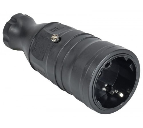 OMEGA Розетка переносная РБп14-1-0м IP20 черная   OM-KR20-16-20-P1-00-K02  IEK