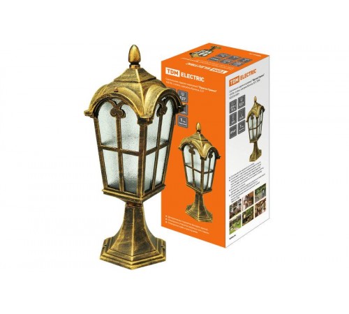 Светильник садово-парковый НПУ Братья Гримм 100Вт ЛН/КЛЛ/LED Е27 IP54 стойка, шагрень/бронза  SQ0330-0094  TDM