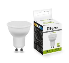 Лампа светодиодная, (13W) 230V GU10 4000K MR16, LB-960  38192  FERON