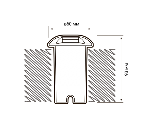 Светильник светодиодный садово-парковый венчающий  PGR R60/2 2w 4000K Black IP65 (грунтовый встраиваемый)  .5024861  Jazzway