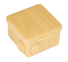 Коробка распределительная КМР-030-031 с крышкой (85х85х50) 7 мембранных вводов светлое дерево IP54 EKF PROxima  plc-kmr-030-031-s  EKF