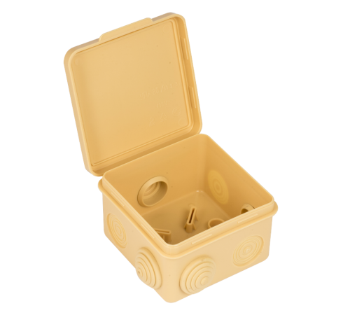 Коробка распределительная КМР-030-031 с крышкой (85х85х50) 7 мембранных вводов светлое дерево IP54 EKF PROxima  plc-kmr-030-031-s  EKF