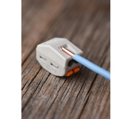 Строительно-монтажная клемма СМК 222-412 с рычагом 2 отверстия 0,08-2,5мм2 (100шт.) EKF PROxima  plc-smk-412  EKF