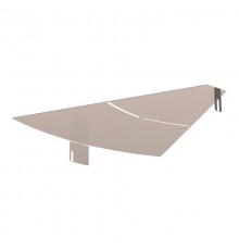 Крышка угла горизонтального изменяемого 0-45 градусов Стандарт INOX (AISI 409) 500  PR16.3671  Промрукав