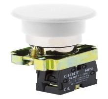 Кнопка управления "Грибок" 40мм самовозв. NP2-BC12 без подсветки, белая 1НЗ, IP40 (R)  575182  CHINT