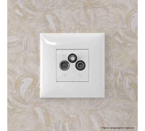 Розетка TV-FM-SAT в стену, "Avanti", "Белое облако"  4400533  DKC