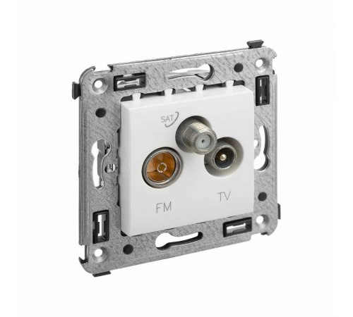Розетка TV-FM-SAT в стену, "Avanti", "Белое облако"  4400533  DKC