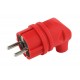 V9-RED-IP44 ЭРА Вилка каучуковая с/з 90град с кольцом 16A IP44 красная  Б0044549  ЭРА
