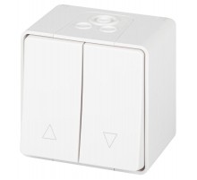 Переключатель для жалюзи кнопочный ЭРА Эксперт 11-1508-01 IP55, 10АХ-250В, ОУ, Белый  Б0063251  ЭРА