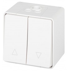 Переключатель для жалюзи кнопочный ЭРА Эксперт 11-1508-01 IP55, 10АХ-250В, ОУ, Белый  Б0063251  ЭРА