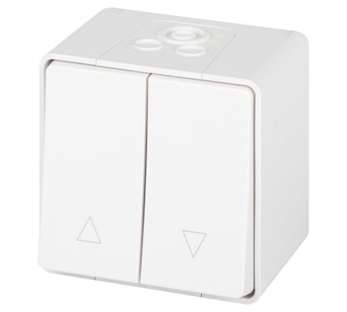 Переключатель для жалюзи кнопочный ЭРА Эксперт 11-1508-01 IP55, 10АХ-250В, ОУ, Белый  Б0063251  ЭРА