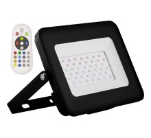 Прожектор светодиодный LL-611 2835SMD 20W RGB с пультом ДУ AC220V/50Hz IP65, черный  29701  FERON