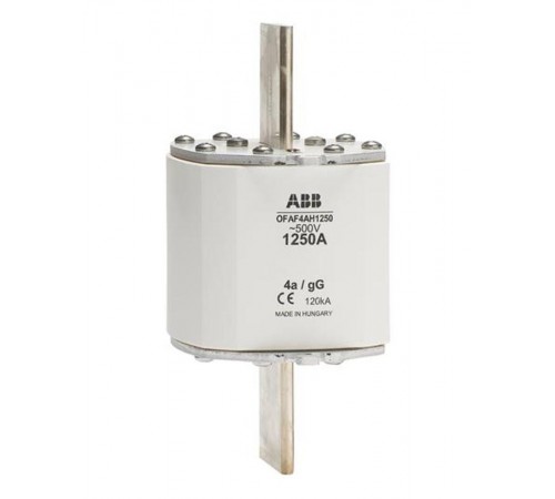 Предохранитель OFAF4AH1250 1250A тип gG размер4а, до 500В  1SCA022637R4360  ABB