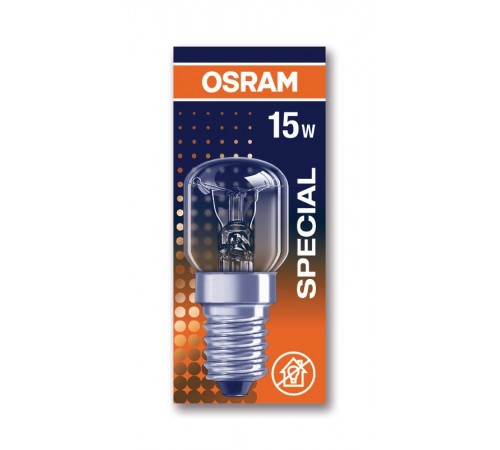 Лампа накаливания ЛОН трубчатая d26мм E14 15Вт 230В для холодильников SPC.T26/57 CL 15W 230V E14 FS1  4050300310282  Osram