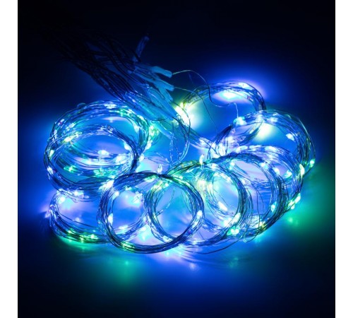 Гирлянда Занавес ЕGNIG - ZM с пультом, мультиколор, 300 LED, 3*3 м, с пультом, USB, 220 V, IP20  Б0056000  ЭРА