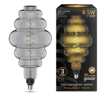 Лампа светодиодная LED Filament Honeycomb E27 8.5W Gray 165lm 1800K 1/2  161802005  Gauss
