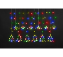 Гирлянда  95 126 NGF-D033-04 (бахрома звезды и елочки RGBY 2.5*1м IP20)  95126  Navigator