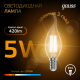 Лампа светодиодная LED 5Вт E14 220В 2700К свеча на ветру  104801105  Gauss