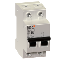 Выключатель автоматический двухполюсный ВА47-29 6А C 4,5кА (ВА47-29-2C6-УХЛ3)  231628  КЭАЗ