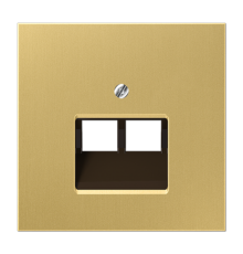 Крышка для двойных телефонных и компьютерных розеток (UAE), фиксация винтом; металл; латунь classic; Messing  ME2969-2UAC  Jung