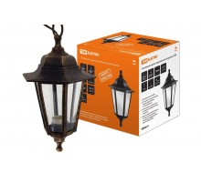 Светильник садово-парковый НСУ 06-60-001 60Вт ЛН/КЛЛ/LED Е27 IP44 шестигранник, подвес, пластик, бронза  SQ0330-0713  TDM