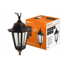 Светильник садово-парковый НСУ 06-60-001 60Вт ЛН/КЛЛ/LED Е27 IP44 шестигранник, подвес, пластик, бронза  SQ0330-0713  TDM