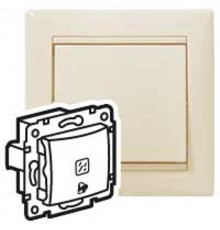 Valena Сл. кость Выключатель без фиксации с подсветкой с символом звонка 10A 250В  774115  Legrand