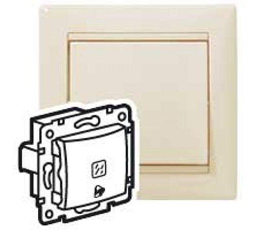 Valena Сл. кость Выключатель без фиксации с подсветкой с символом звонка 10A 250В  774115  Legrand