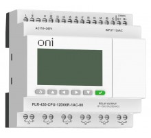 ПЛК 430 Модуль ЦПУ 12 DI 6 RO 220В AC с экраном  PLR-430-CPU-12D06R-1AC-00  ONI