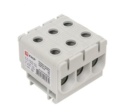 Клемма силовая вводная тройная КСВ 16-50 серая EKF PROxima   plc-kvs3-16-50-grey   EKF