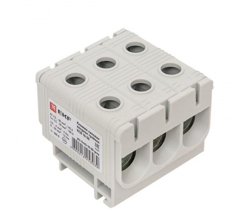 Клемма силовая вводная тройная КСВ 16-50 серая EKF PROxima   plc-kvs3-16-50-grey   EKF