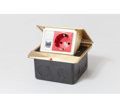 Люк на 1.5 поста(45*45) латунь,с металлической коробкой IP44  300001  SPL