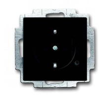 Розетка Schuko с индикацией LED, future, черный бархат  2013-0-5330   2CKA002013A5330  ABB