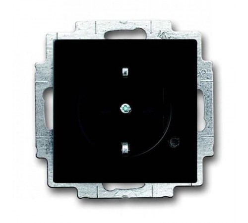 Розетка Schuko с индикацией LED, future, черный бархат  2013-0-5330   2CKA002013A5330  ABB