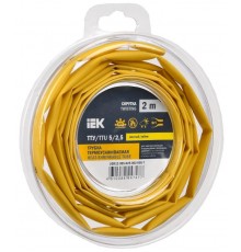 Трубка термоусадочная ТТУ нг-LS 5/2,5 желтая (2м/упак) IEK  UDR12-005-D25-002-K05-T  IEK
